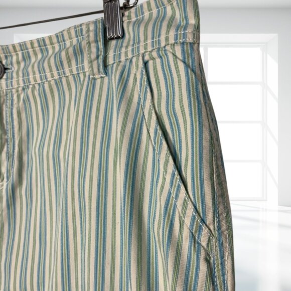 Johnny Was Striped Adjustable Drawstring Balloon Skirt Size 14 | Cotton Blend - Picture 10 of 16